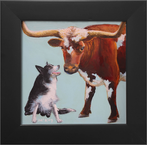 Old Friends 6x6 $240 at Hunter Wolff Gallery